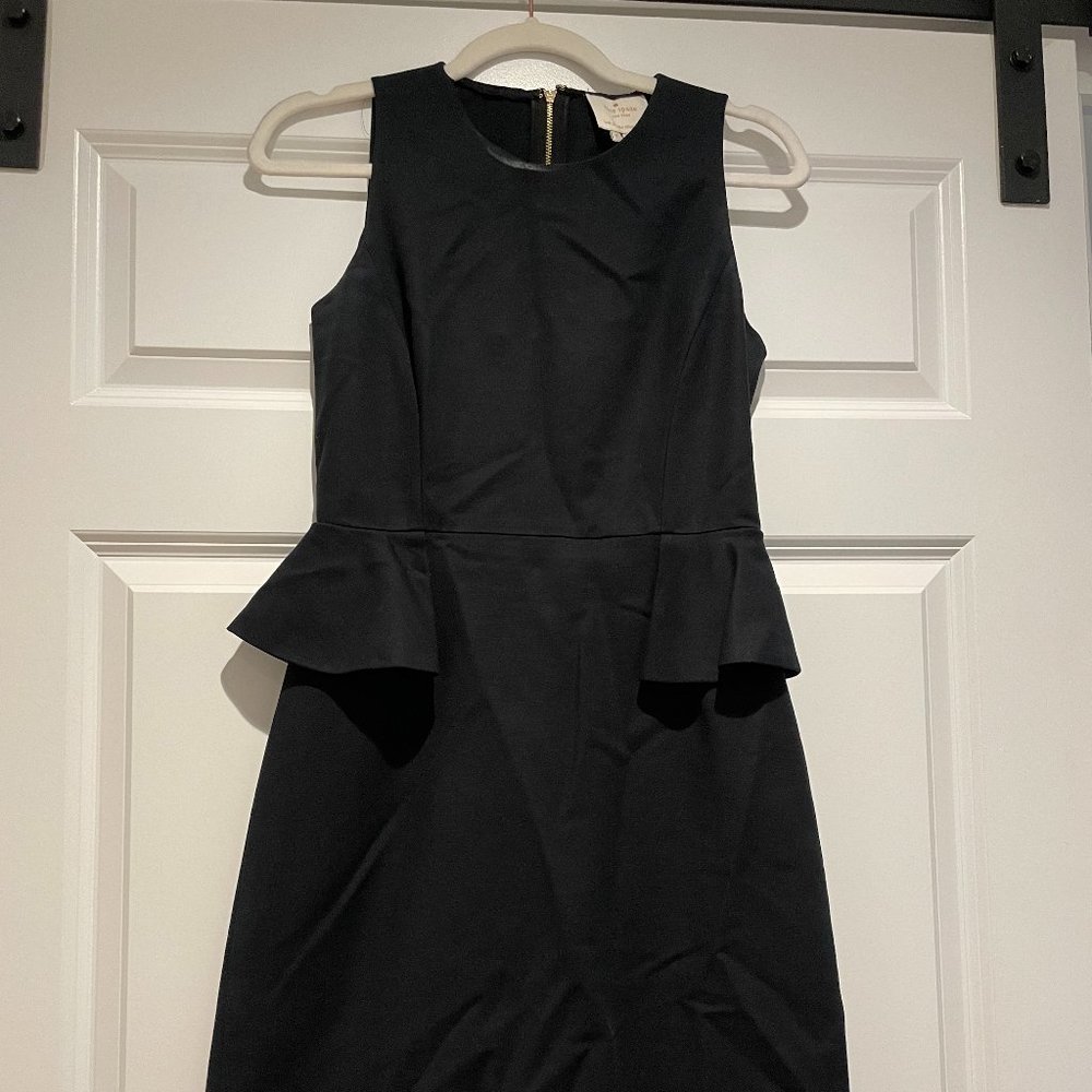 Kate Spade Black Peplum Dress